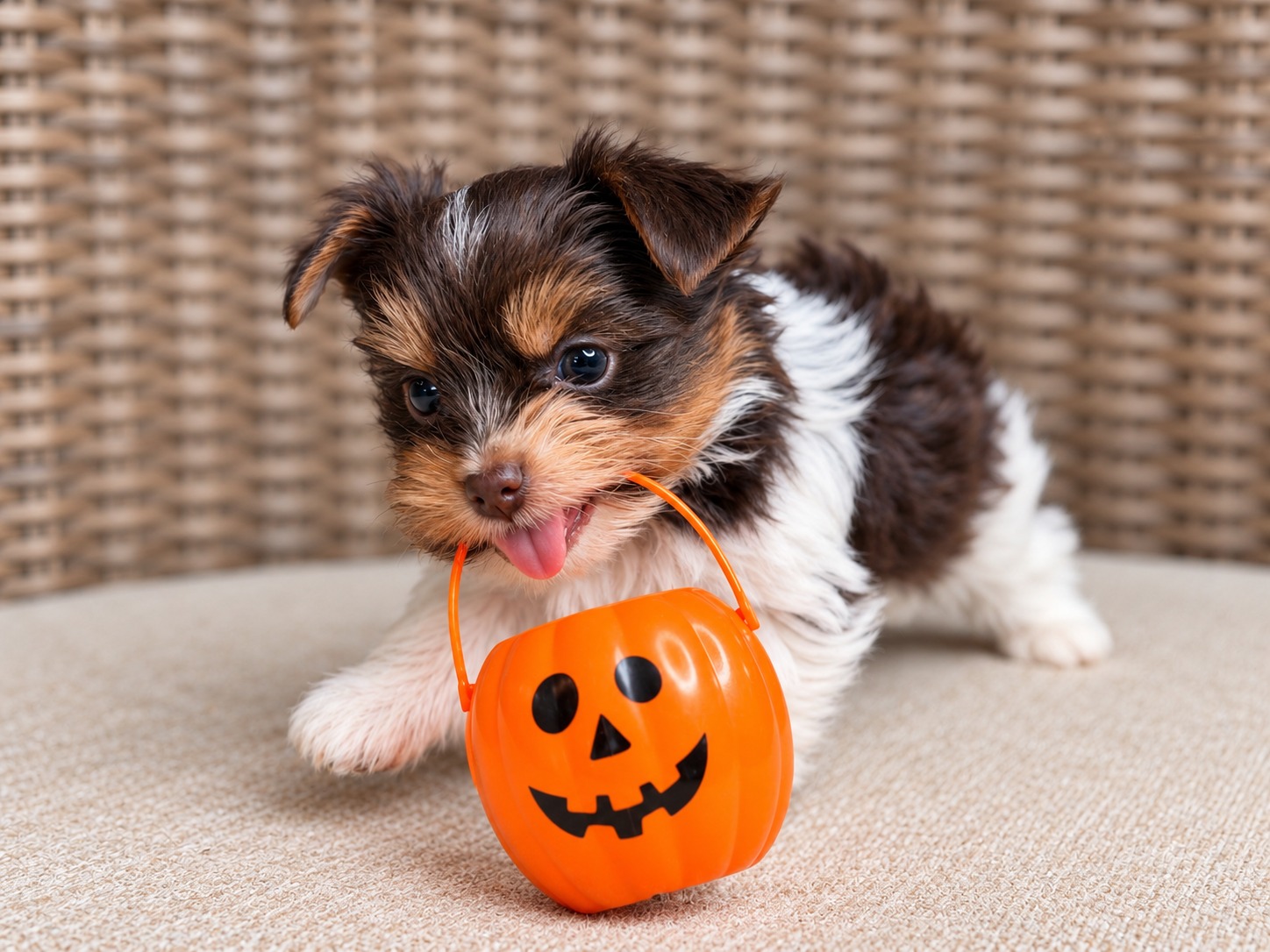 Freddie, brown & white parti Yorkshire Terrier puppy — photo 4 of 21