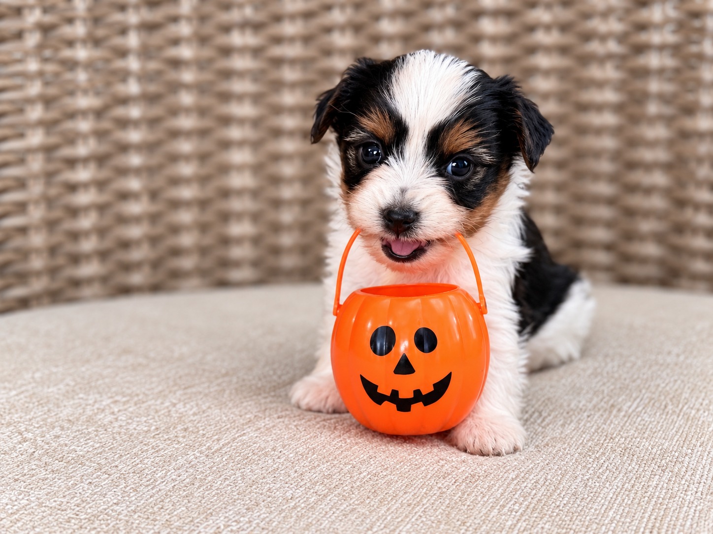 Lucky, black, white & tan parti Yorkshire Terrier puppy — photo 5 of 25