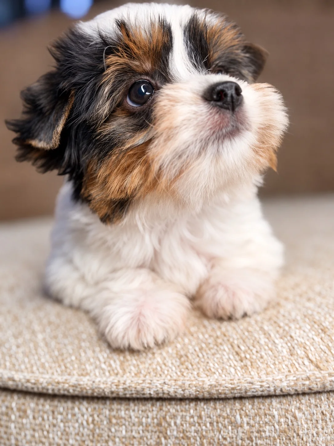 Lucky, black, white & tan parti Yorkshire Terrier puppy — photo 4 of 25