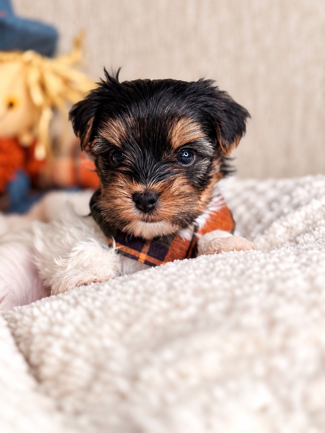 Oogie, black & white parti Yorkshire Terrier puppy — photo 10 of 23