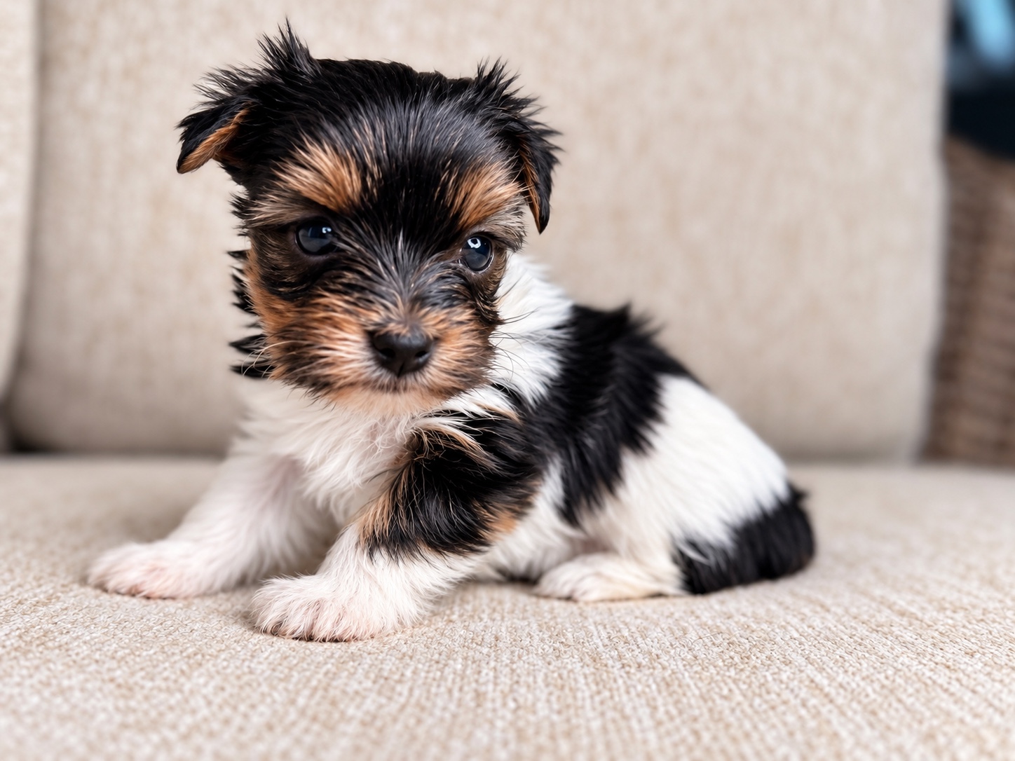 Sabrina, black, white & brown Yorkshire Terrier puppy — photo 11 of 23