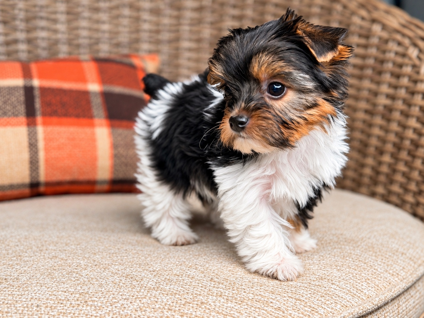 Sabrina, black, white & brown Yorkshire Terrier puppy — photo 7 of 23