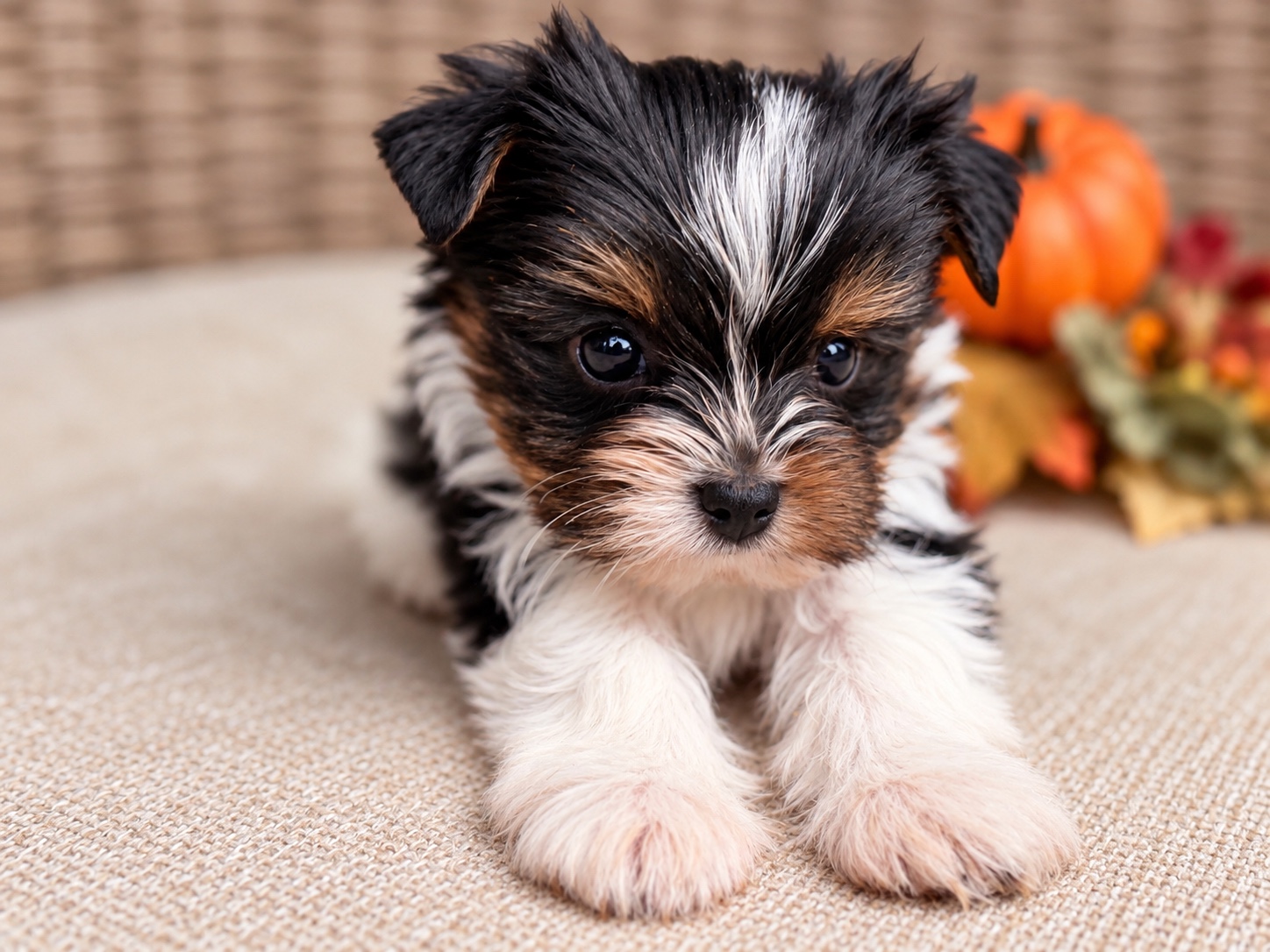 Wednesday, black & white parti Yorkshire Terrier puppy — photo 5 of 21